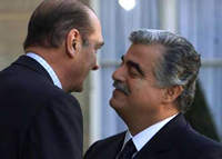 Rencontre J.Chirac-R. Hariri à l'Elysée -02/2001